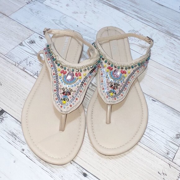 Guilty Soles Suzanne Beaded Sandals - Picture 1 of 2